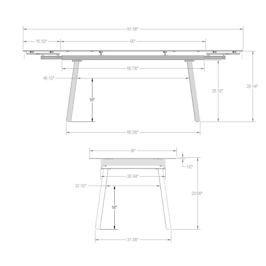 Table extensible Lewis