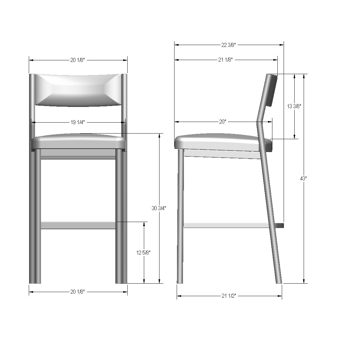 Tabouret non pivotant Adriana