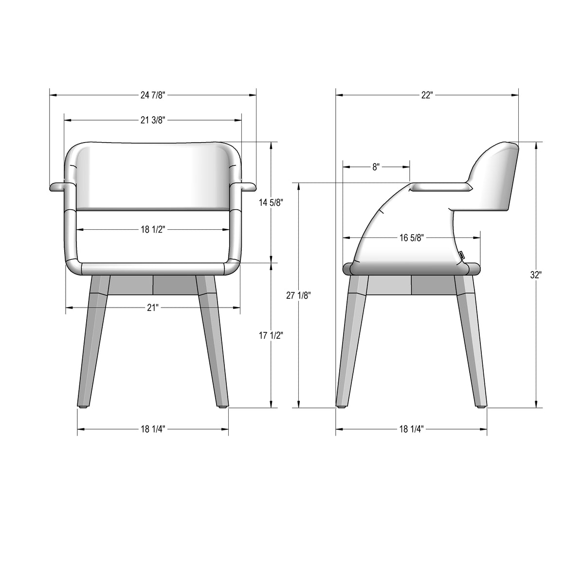 Chaise Solene en Bois Massif