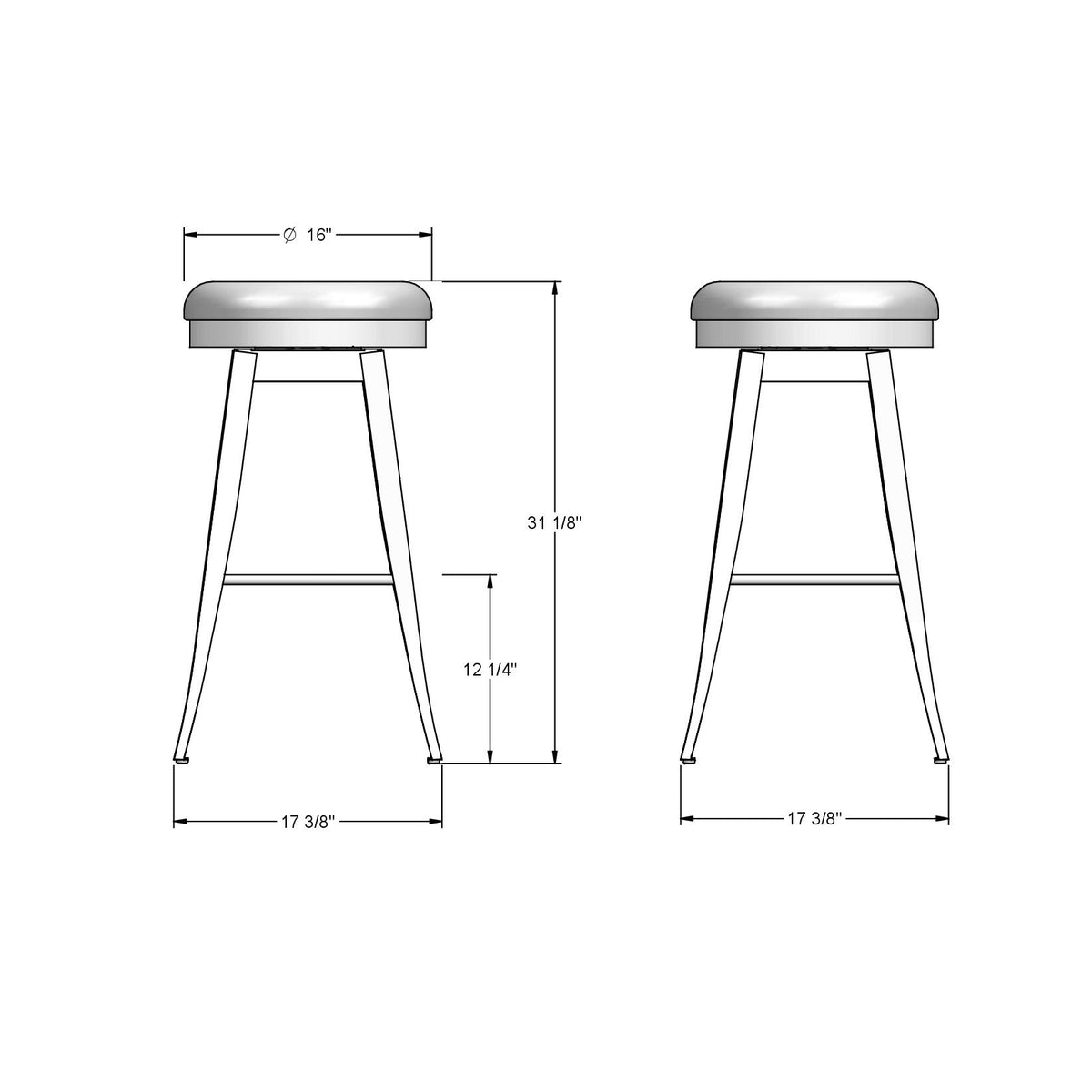 Tabouret pivotant Grace