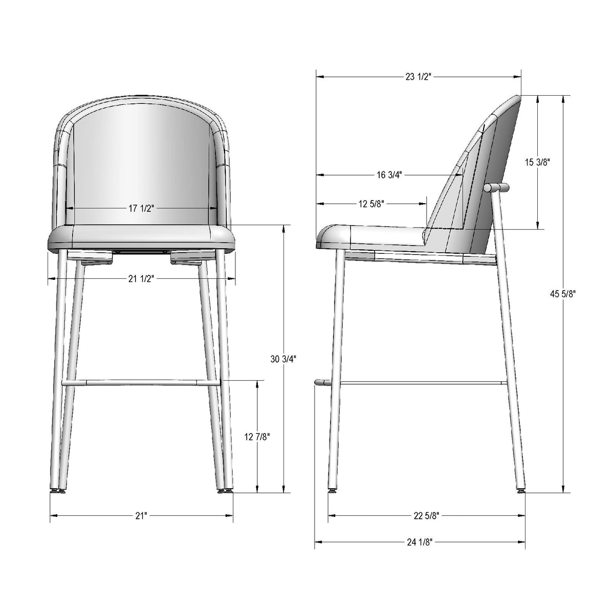 Tabouret non pivotant Luongo