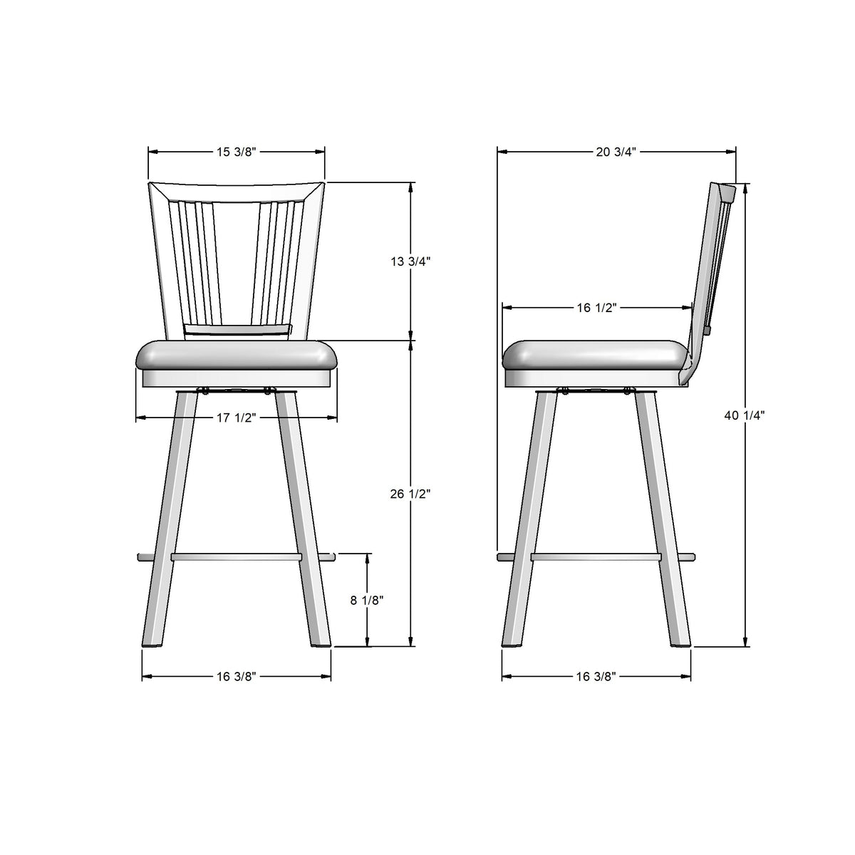 Tabouret pivotant Madison