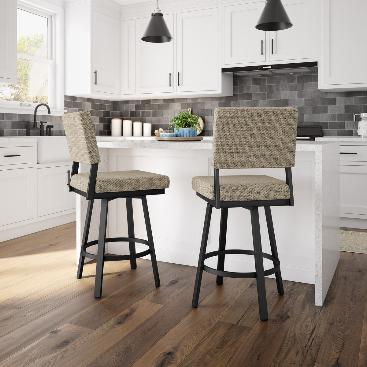 Tabouret pivotant Mathilde en Bois Massif