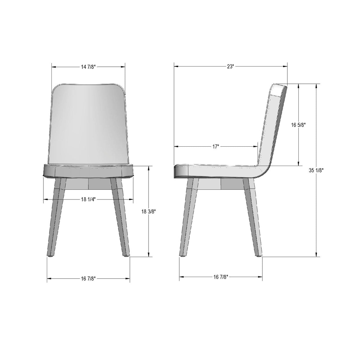 Chaise Walter en Bois Massif