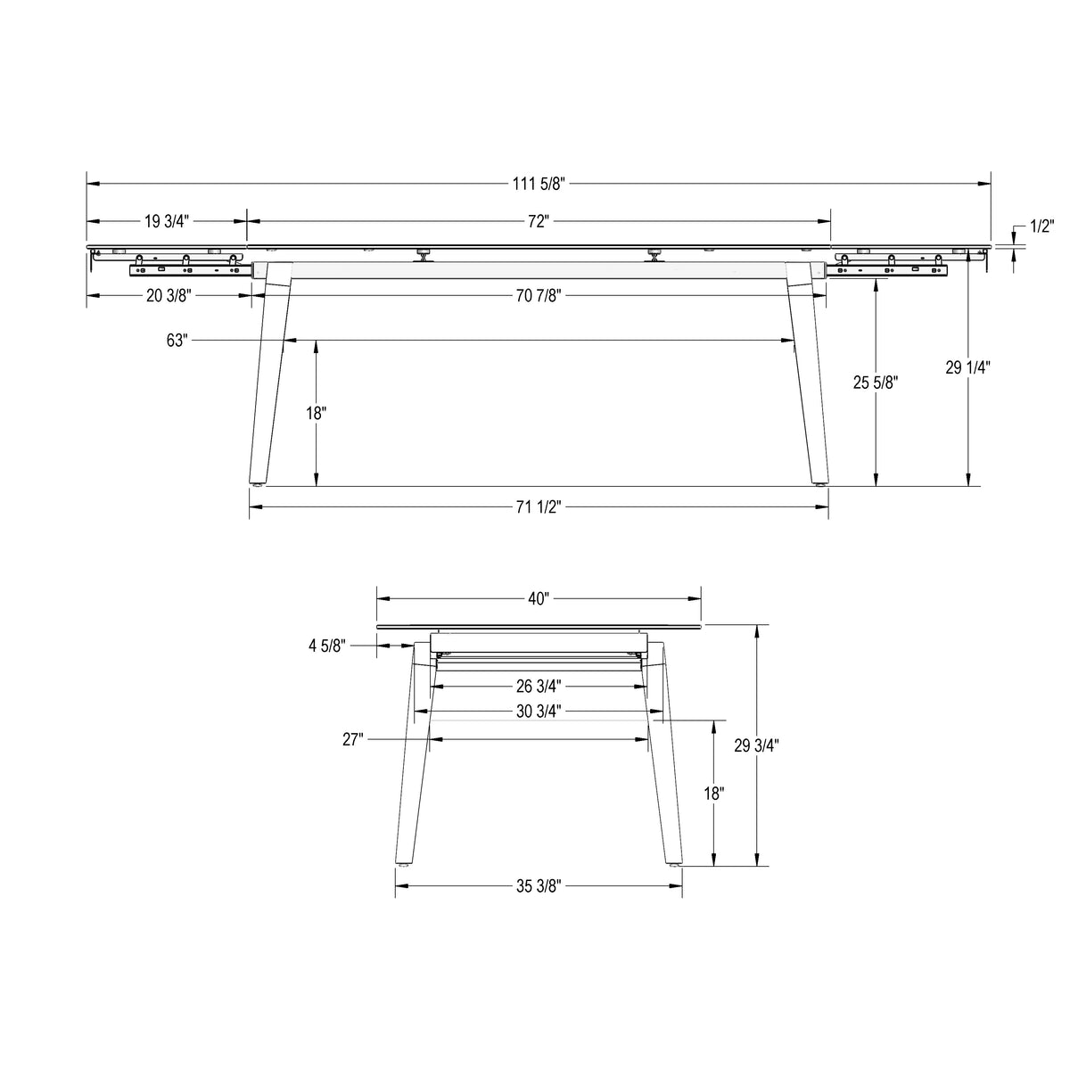 Table extensible Amos en Bois Massif
