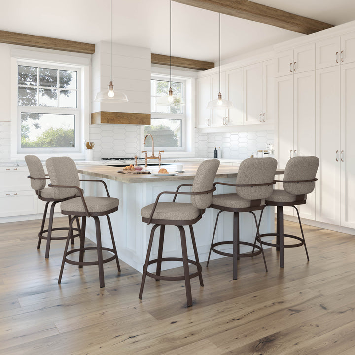 Tabouret pivotant Dorsey en Bois Massif