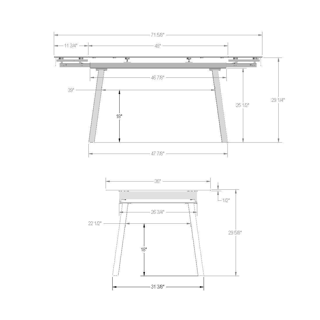Table extensible Lewis