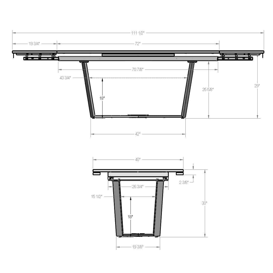 Table extensible Charlie