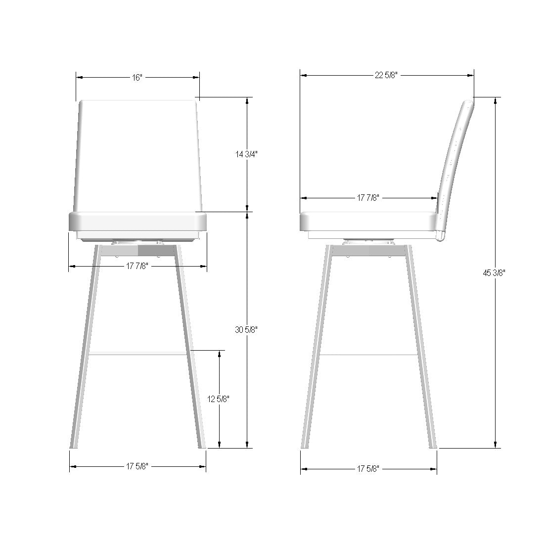 Tabouret pivotant Dorian