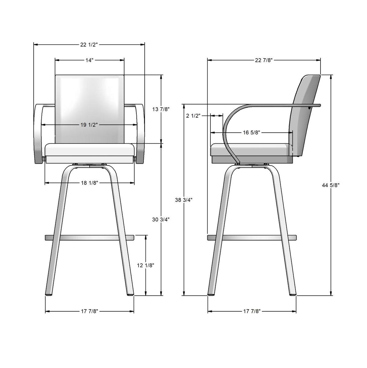 Tabouret pivotant Lance