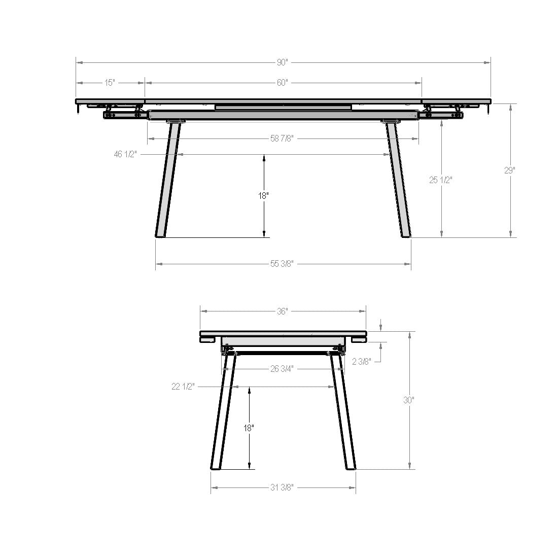 Table extensible Lewis