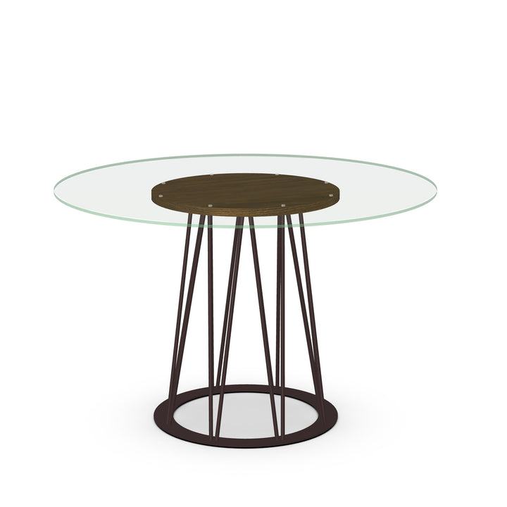 Table avec accent de placage de bois Calypso
