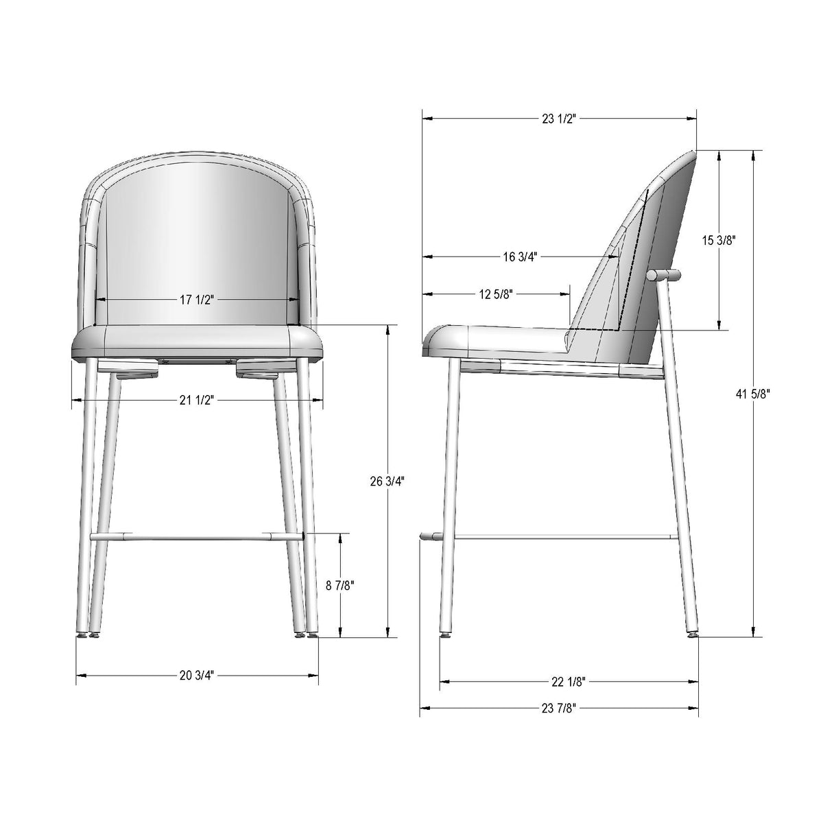Tabouret non pivotant Luongo