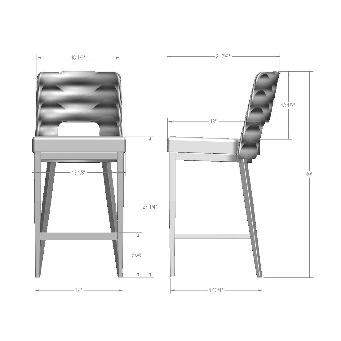 Tabouret non pivotant Chase