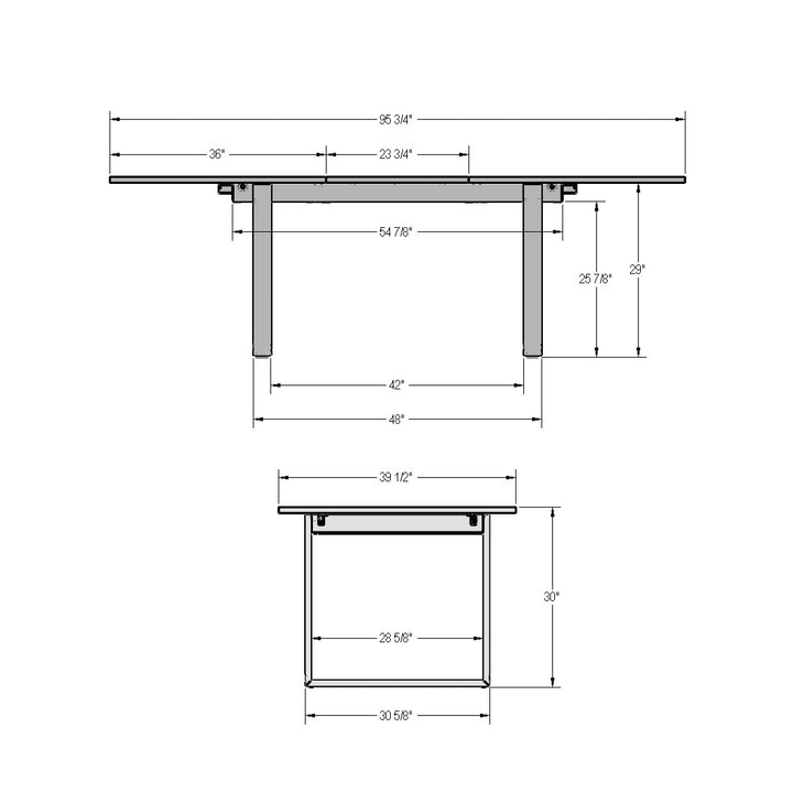 Table extensible avec rallonge papillon Burton