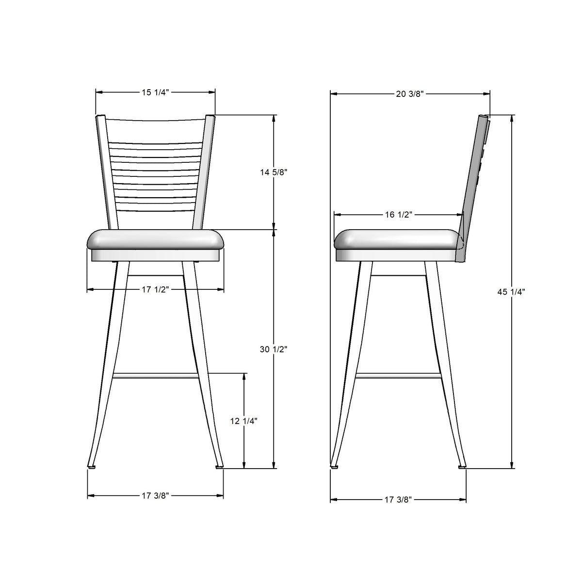 Tabouret pivotant Edwin