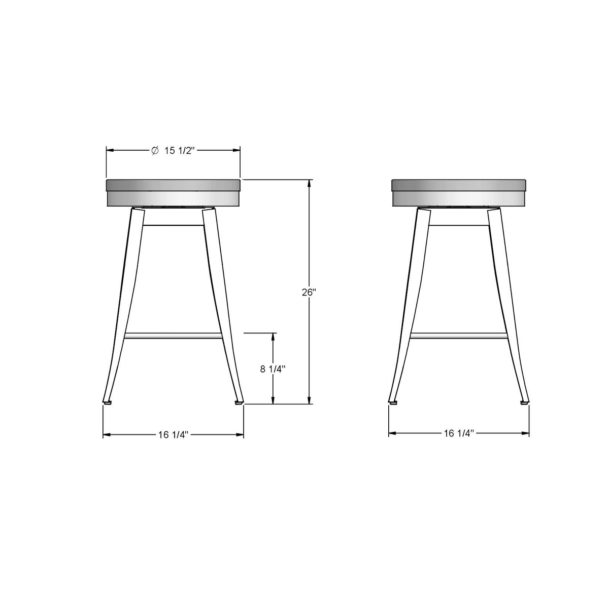 Tabouret pivotant Grace