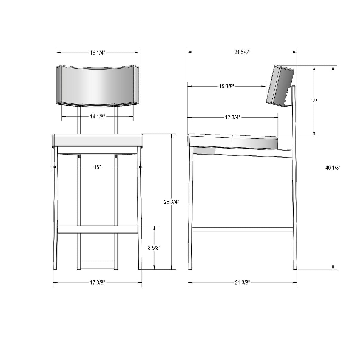 Tabouret non pivotant Lucas