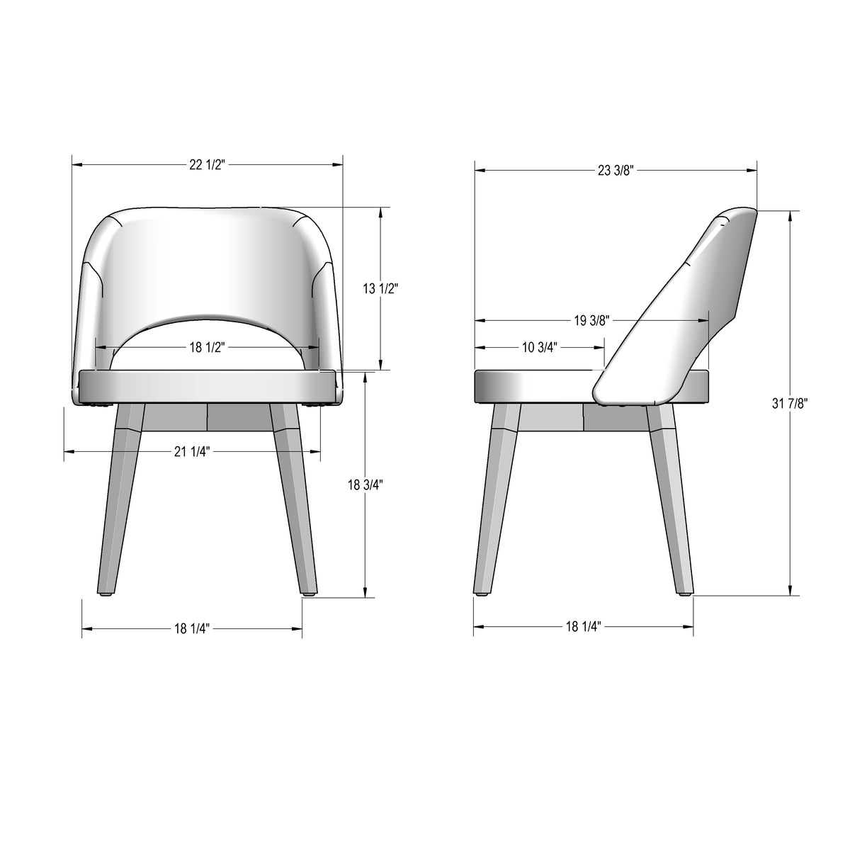 Chaise Scheila en Bois Massif