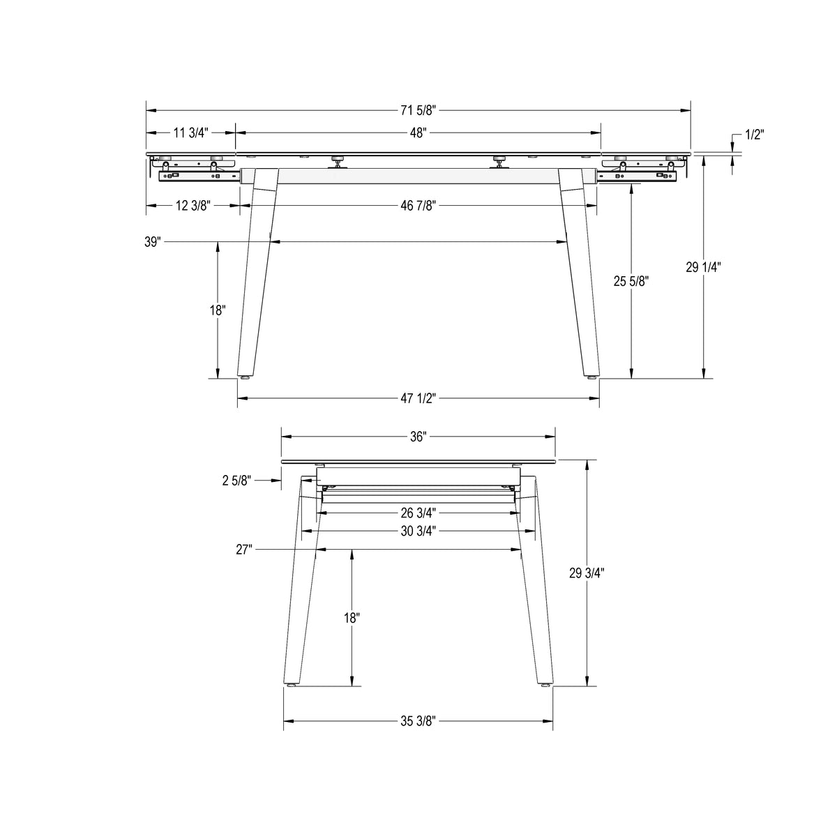 Table extensible Amos en Bois Massif