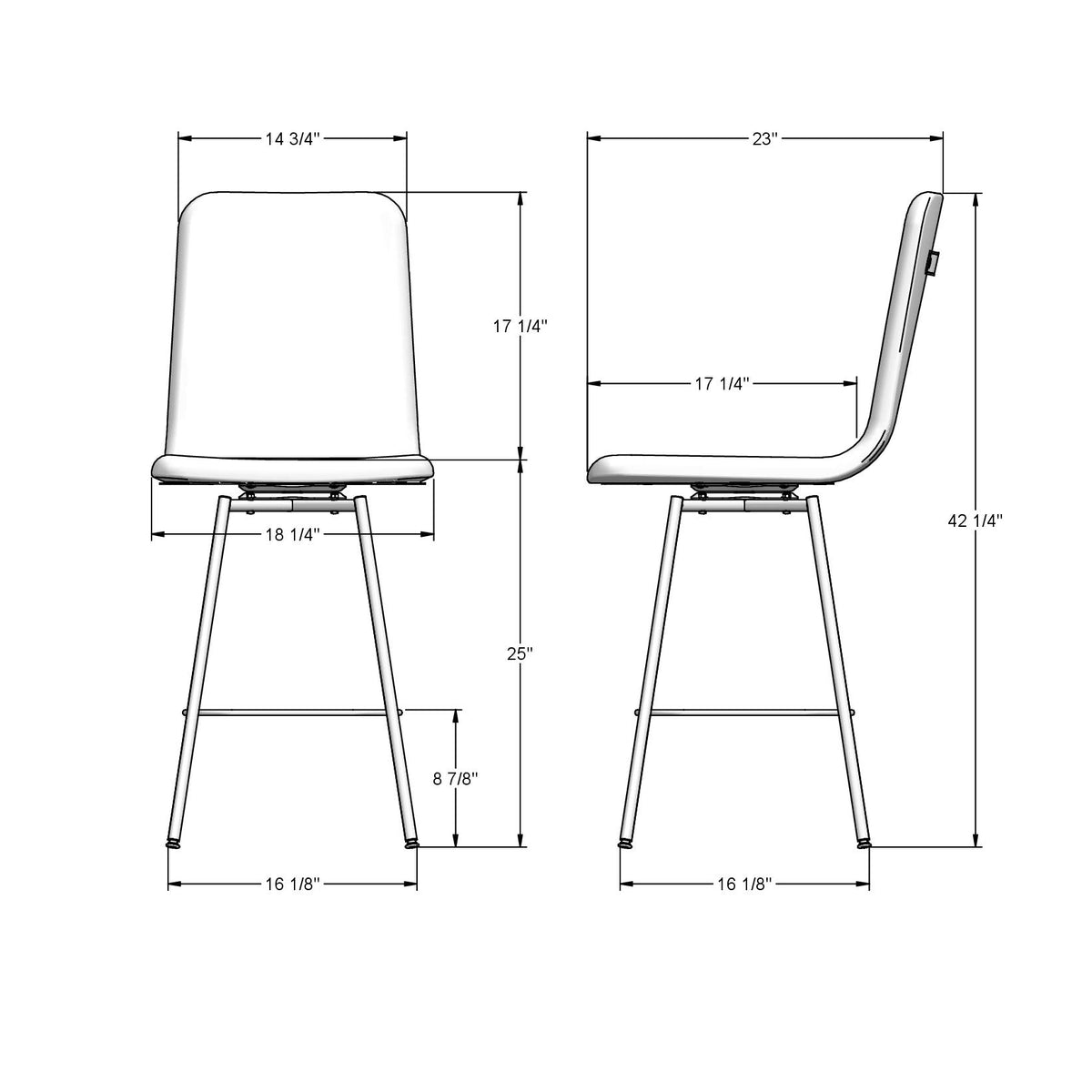 Tabouret pivotant Bray