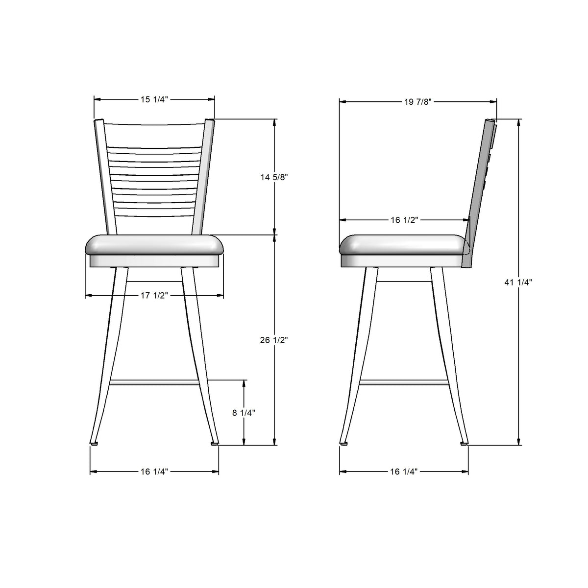 Tabouret pivotant Edwin