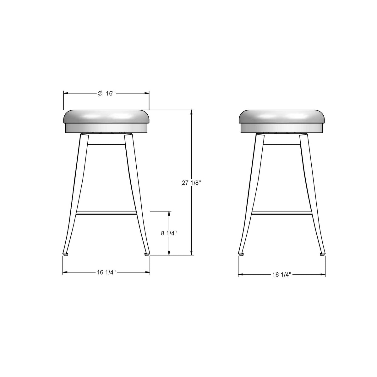 Tabouret pivotant Grace