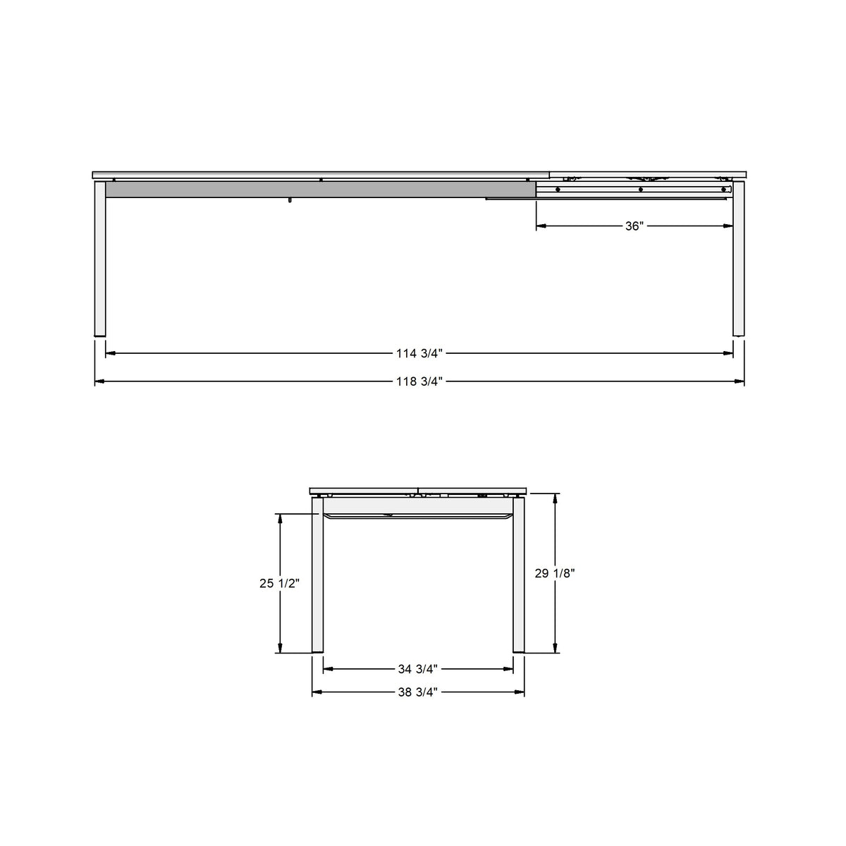 Table extensible Zenith